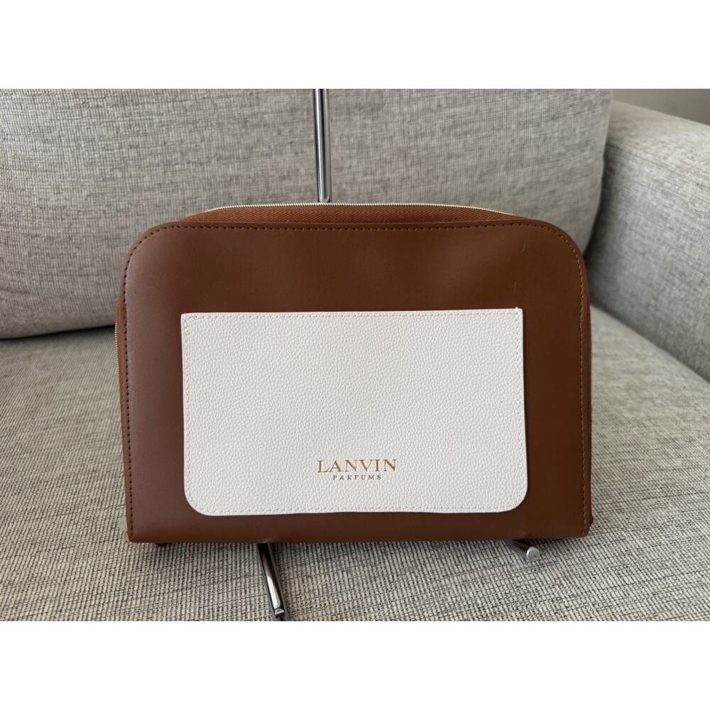 Flat Brown Lanvin Parfums Turkish Airlines Business Class purse only